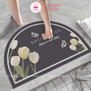 Thảm Chùi Chân Bali BÁN NGUYỆT Hình Thú, Hoa Quả - Đế Cao Su Chống Trơn