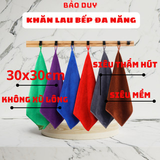 KHĂN LAU BẾP ĐA NĂNG - Khăn Lau Nhà Hàng, Khăn Lau Bàn - Siêu Thâm Hút- Không Đỗ, Xù Lông Khi Sử Dụng Lâu, Mềm