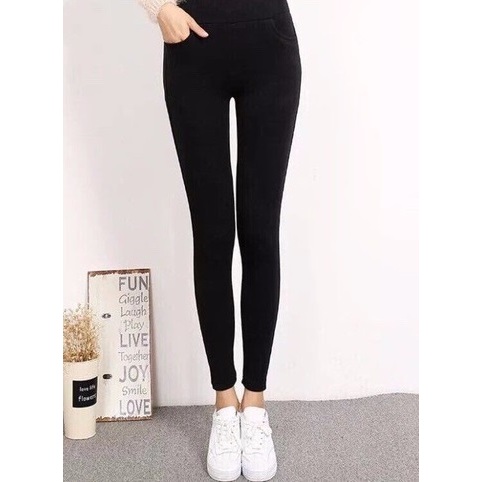 Quần Legging ống bó nâng mông, cạp chun cao 9cm có size cho người 70kg, chất vải Umi cao cấp, mềm mịn dày dặ, mã 01