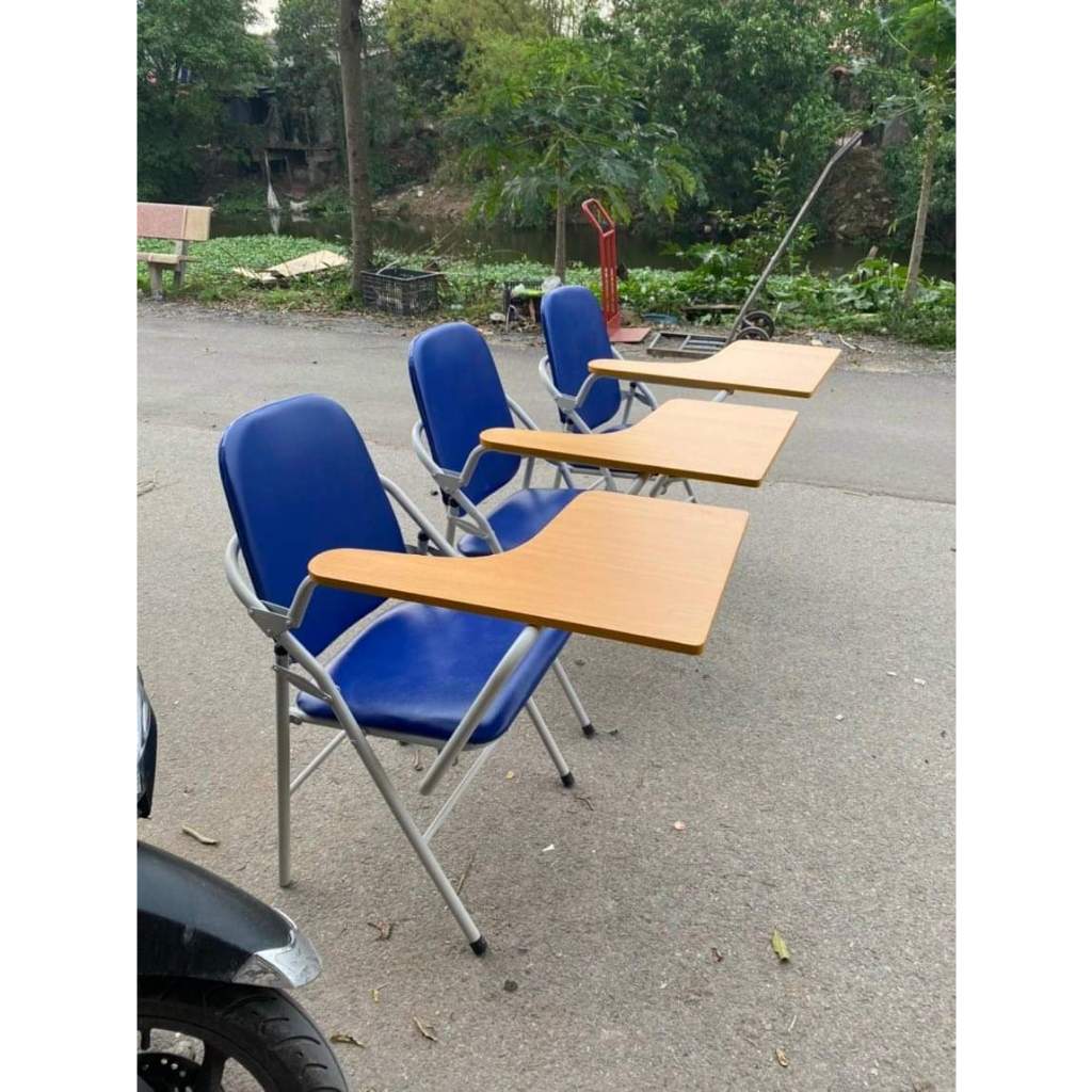 Xả kho Ghế gấp liền bàn, ghế gấp gọn cho Học Sinh, Sinh Viên, Trung Tâm Dạy Học, chân sơn tĩnh điện