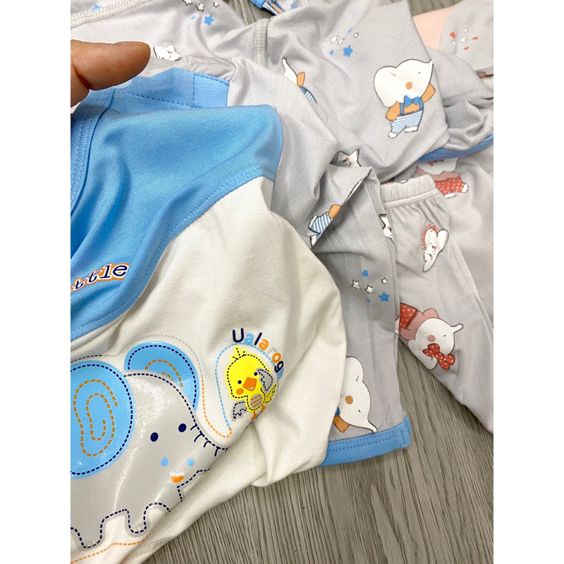 Bộ quần áo dài tay cho be trai bé gái hãng uala rogo