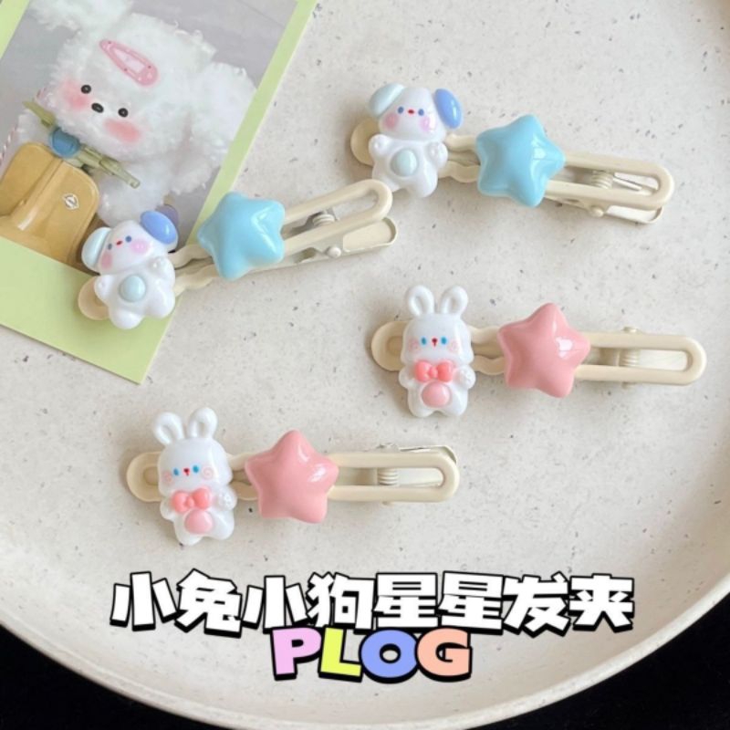 Cặp tóc Thỏ xinh và Tiểu gấu dễ thương.