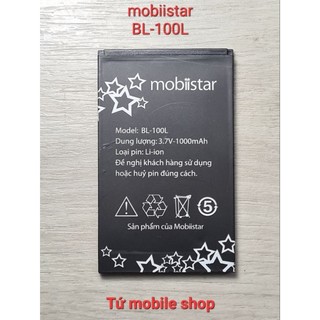 Pin mobiistar BL-100L , dung lượng pin 1000mAh , kích thước pin 68 x 42 mm