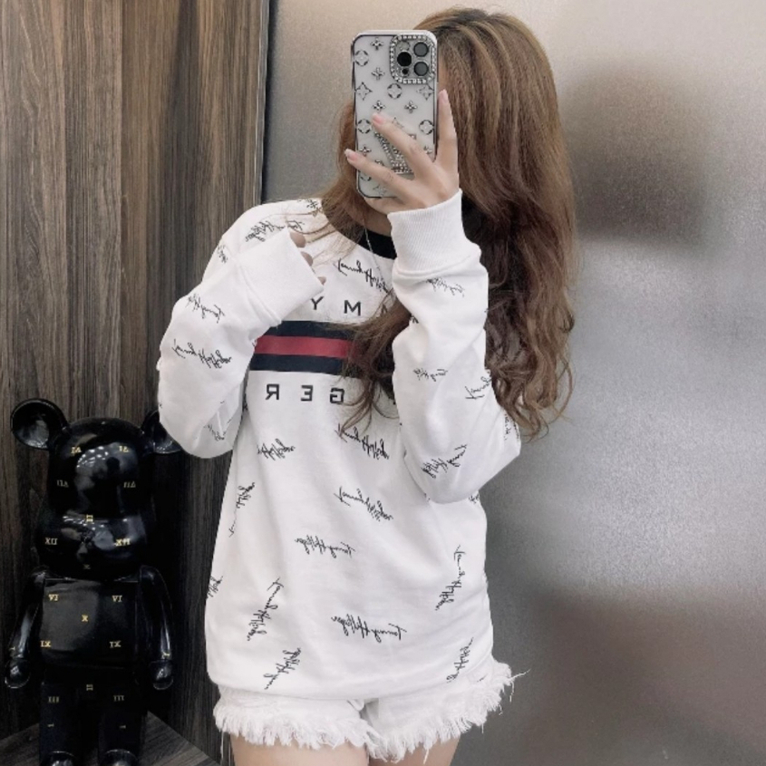 Áo Sweater T0MMl Form Rộng Nỉ Bông Cotton Ấm Áp