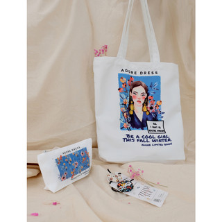 Túi Tote canvas in Be a cool girl 313TT100213 ADORE DRESS