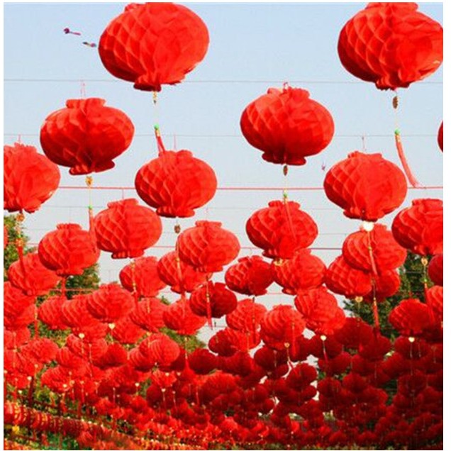 Đèn lồng đỏ mini treo trang trí Lễ Tết, rằm Trung thu