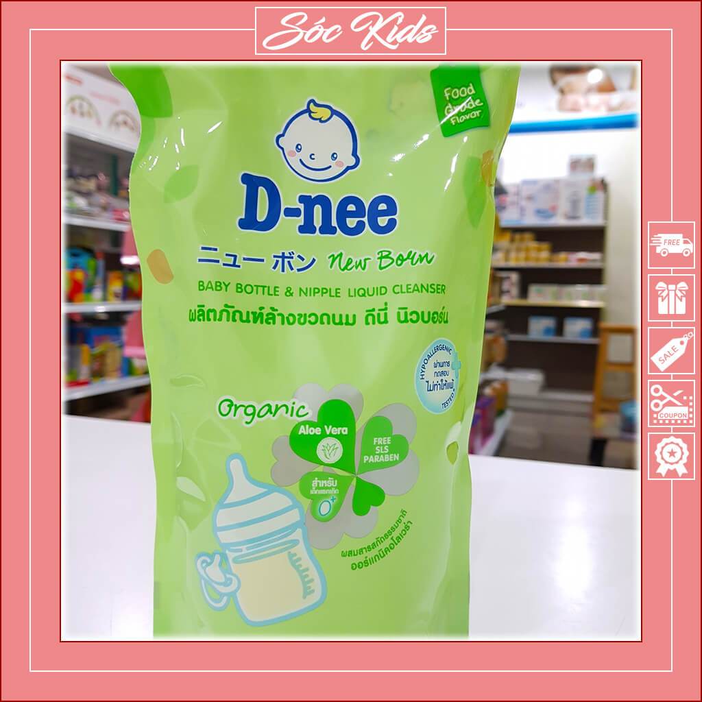 Nước Rửa Bình Dnee Dạng Chai 620ml và Túi 600ml Hàng Thái Lan