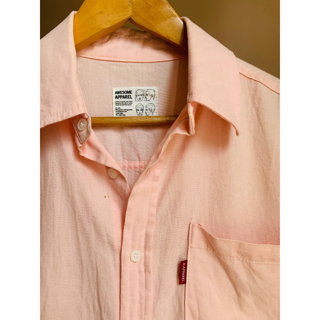 Áo sơmi nam màu cam sữa AWSOME APPAREL