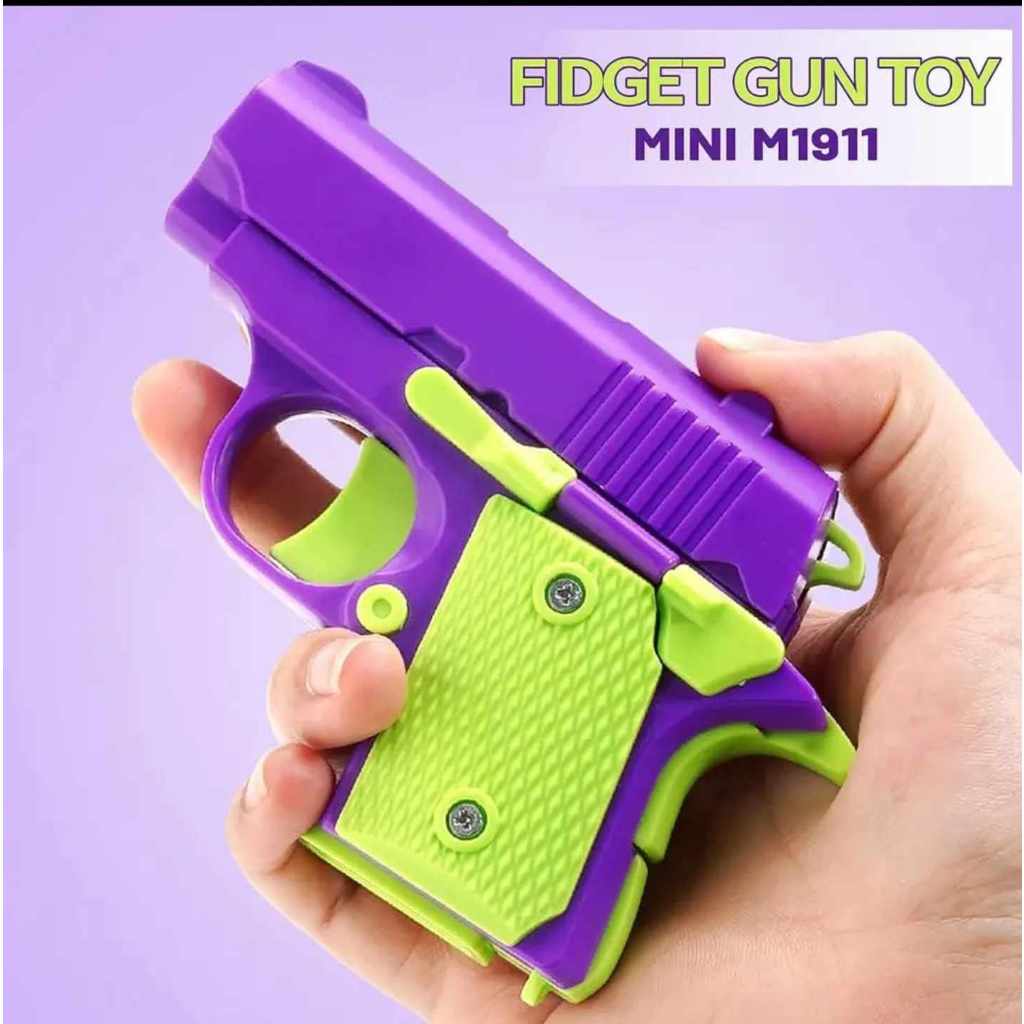 Đồ Chơi Súng Cà Rốt M1911 In 3D Súng Vô Tri Mini Đồ Chơi Giải Tỏa Stress Chất Liệu Nhựa ABS 3 Màu An Toàn Hot Trend