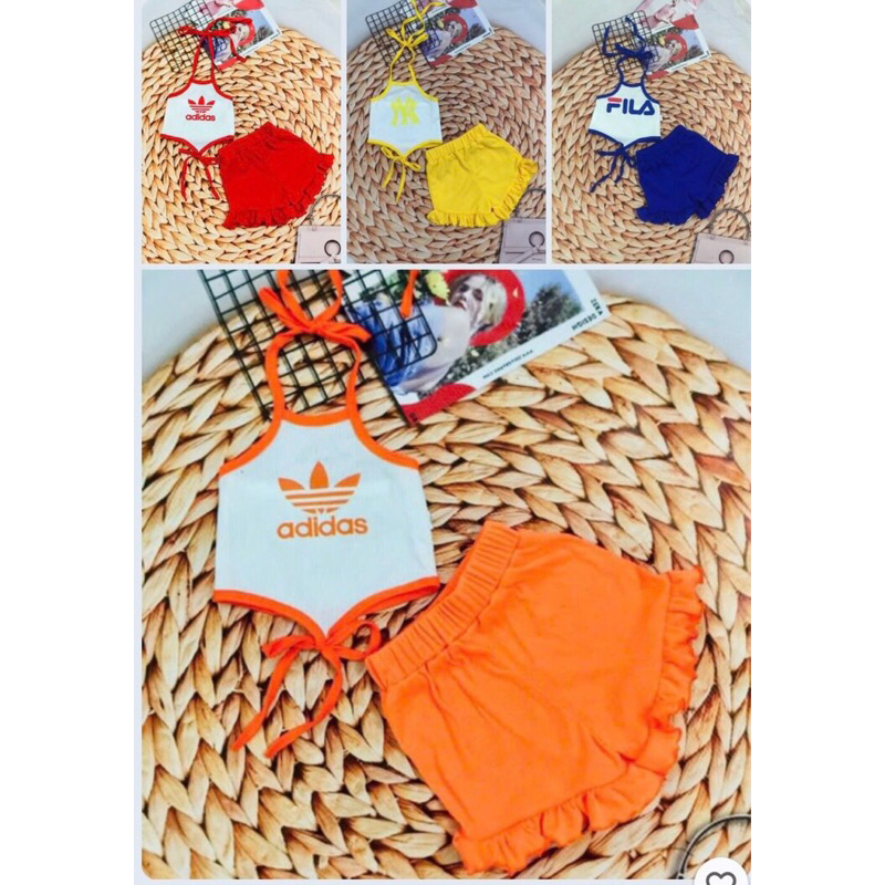 Sét bộ quần đùi bèo cho bé gái