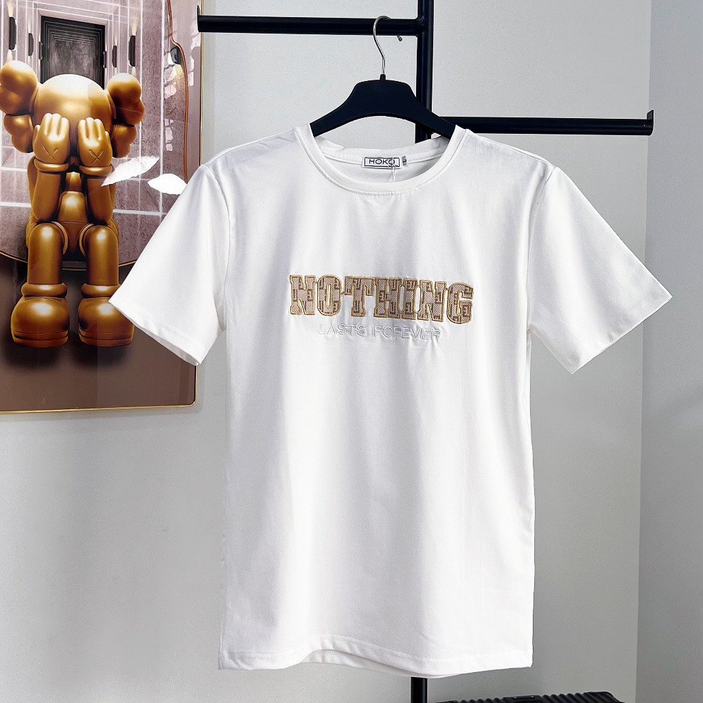 Áo thun nam cổ tròn phối viền tay cao cấp, Áo thun nam cotton co giãn thoải mái trẻ trung năng động