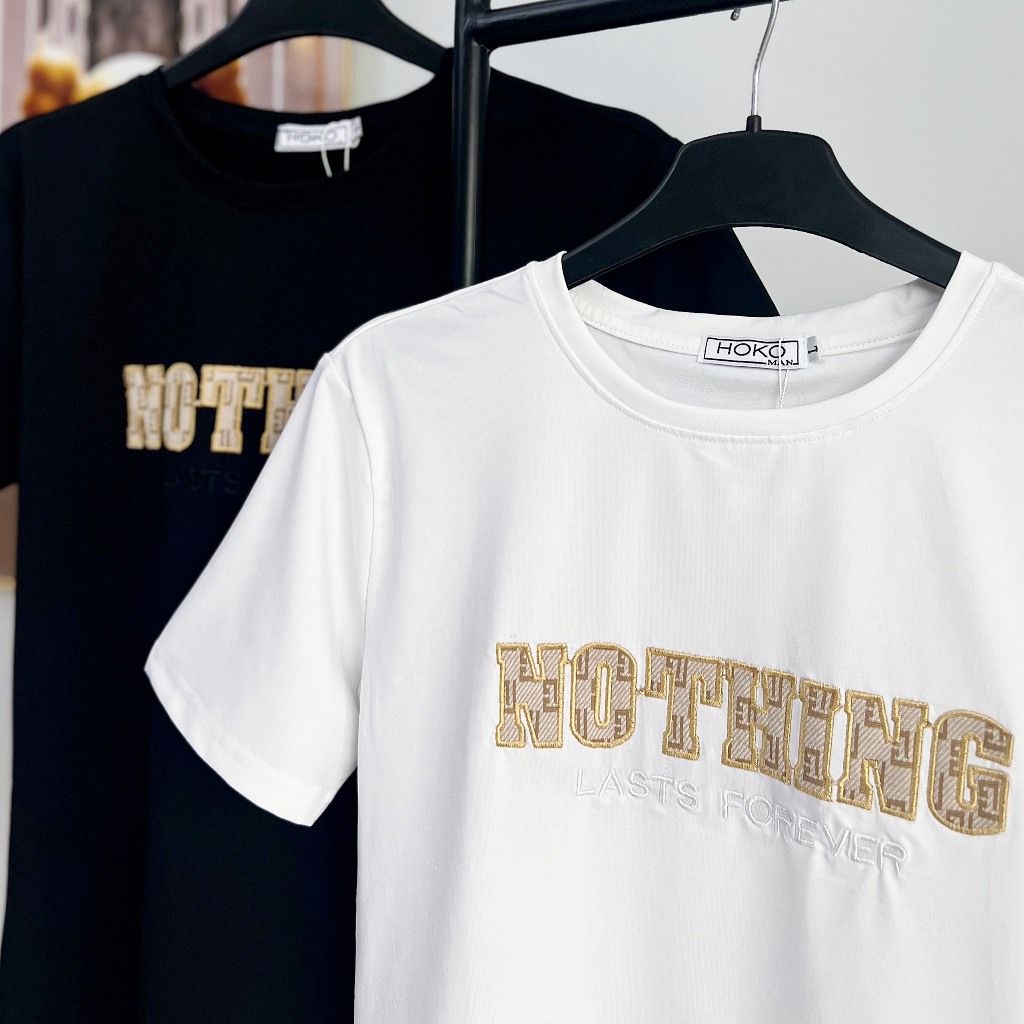 Áo thun nam cổ tròn phối viền tay cao cấp, Áo thun nam cotton co giãn thoải mái trẻ trung năng động