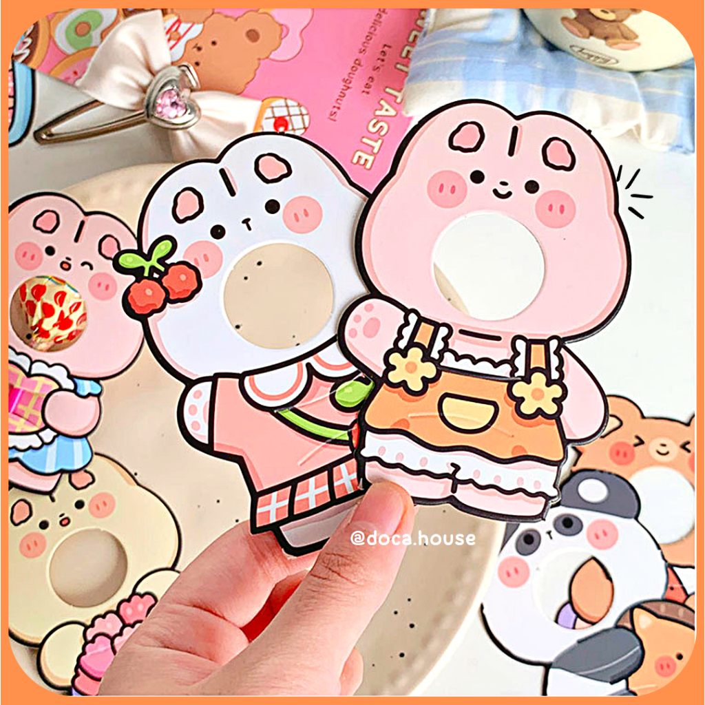 Set Giấy Bọc Thẻ Cài Trang Trí Kẹo Mút Hình Gấu Thỏ Cún Dễ Thương Thích Hợp Làm Quà Tặng Cho Các Bé Người Thương