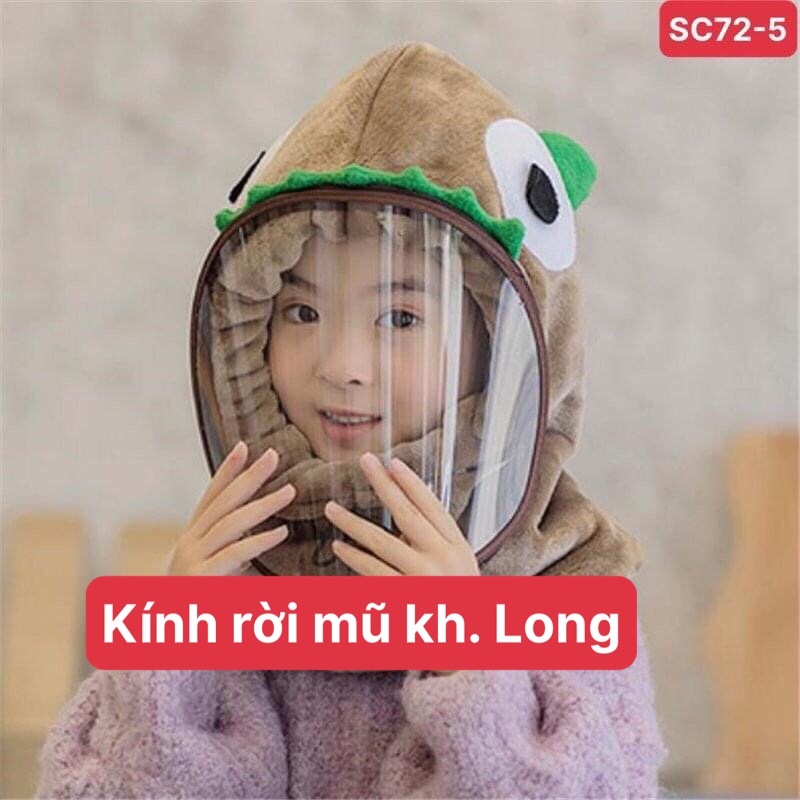 MẶT KÍNH Mica rời thay thế cho Mũ lông cừu trùm đầu, chống gió