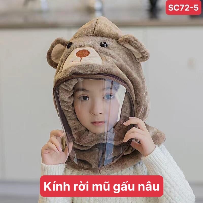 MẶT KÍNH Mica rời thay thế cho Mũ lông cừu trùm đầu, chống gió