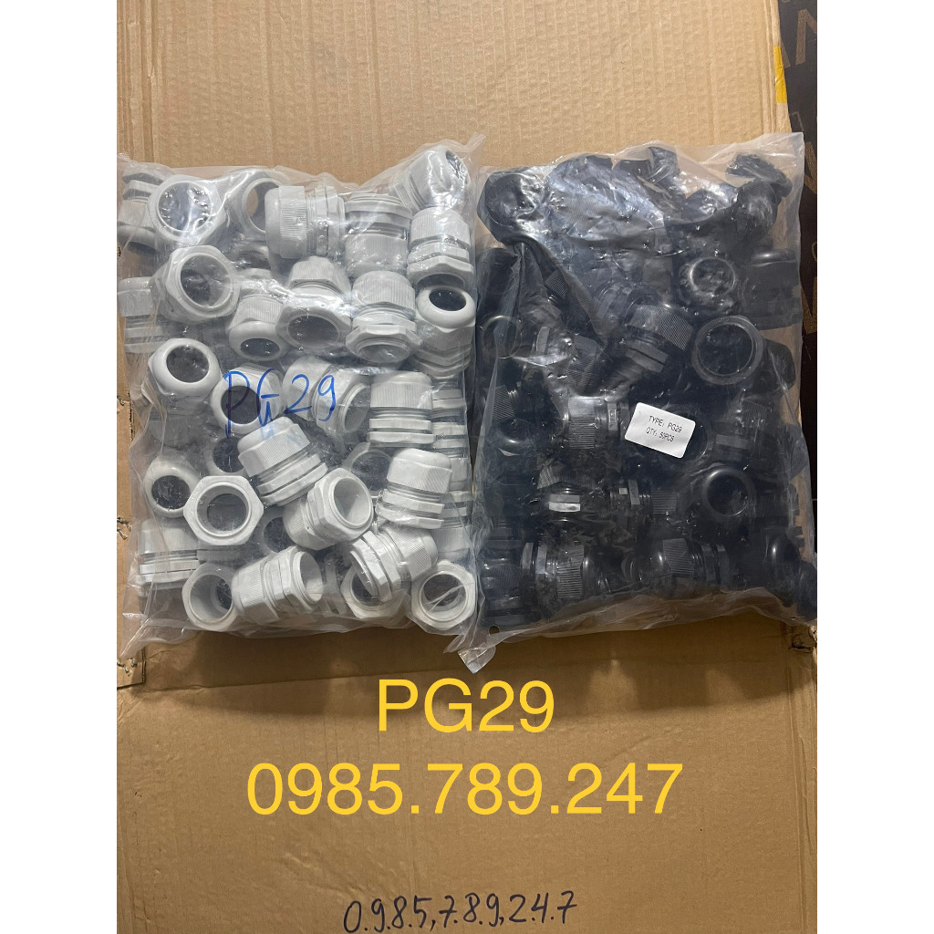 Ốc siết cáp, cút siết cáp nhựa chống nước PG7, PG9, PG11, PG13.5, PG16, PG19, PG21, PG25, PG29