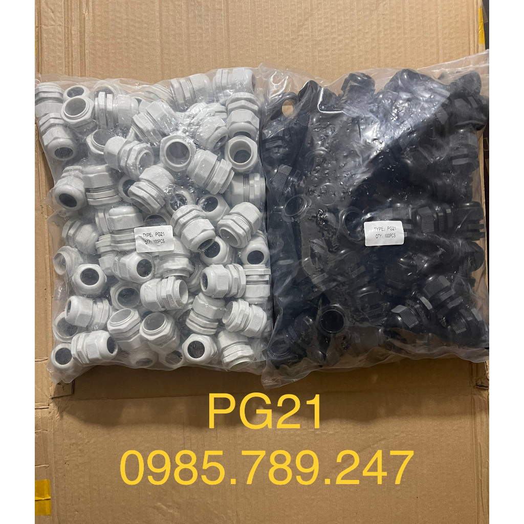 Ốc siết cáp, cút siết cáp nhựa chống nước PG7, PG9, PG11, PG13.5, PG16, PG19, PG21, PG25, PG29