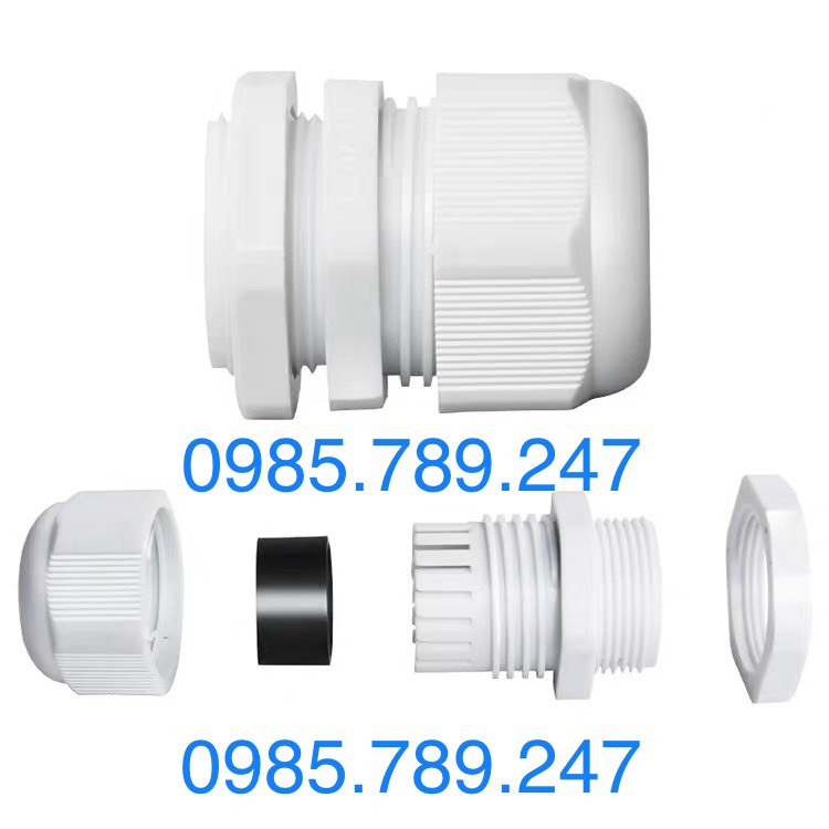 Ốc siết cáp, cút siết cáp nhựa chống nước PG7, PG9, PG11, PG13.5, PG16, PG19, PG21, PG25, PG29