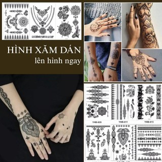 [Đọc kỹ mô tả] Hình dán BOSS TATOO BST henna, mandala size 15×21cm. Xăm giả tạm thời, lên hình ngay, không chống nước