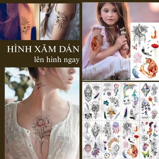 Hình xăm dán tatoo xinh xịn mịn, BST TL size vừa, lên hình ngay, không chống nước