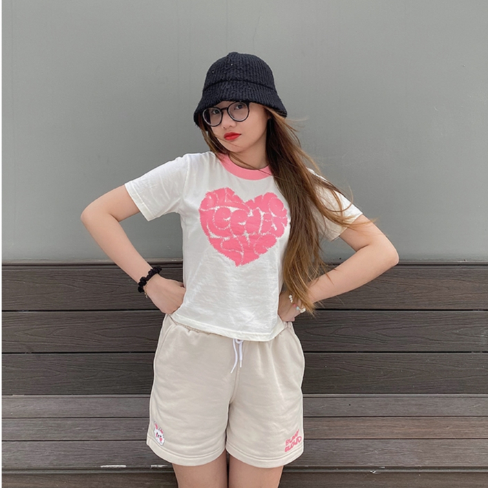Áo thun baby tee Localbrand PUBERTY BIG HEART BABY TEE