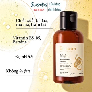 Gel bí đao rửa mặt Cocoon 140ml