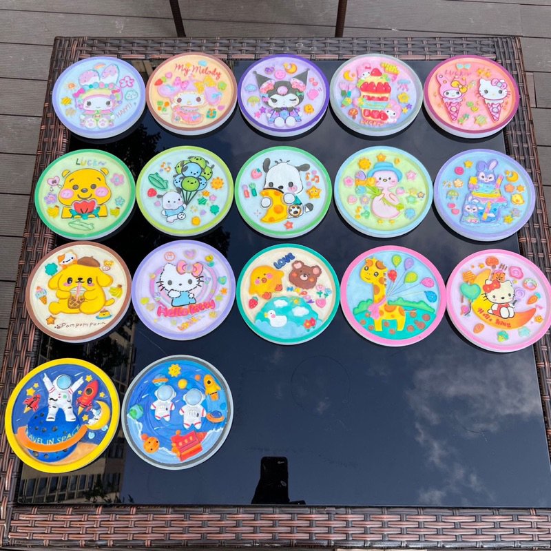 Tranh Tròn Nhựa Phôi Trắng 16,5cm new