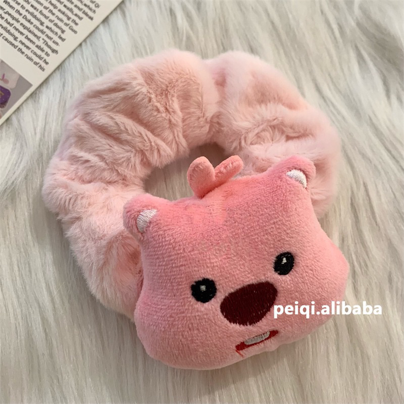 Kẹp tóc bông , cột tóc scrunchies hình Loopy dễ thương