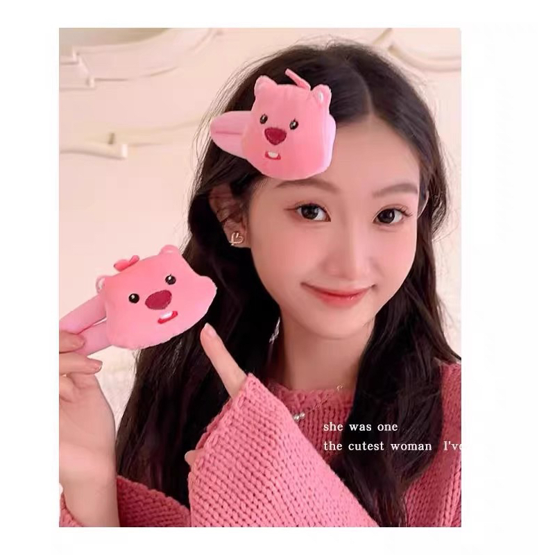 Kẹp tóc bông , cột tóc scrunchies hình Loopy dễ thương