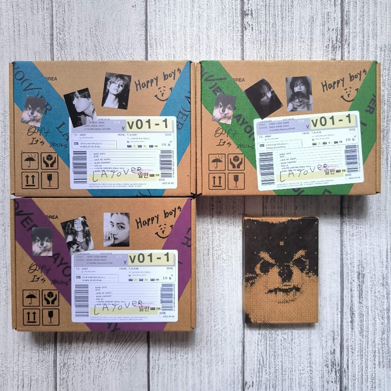 Album Taehyung Rỗng album full đồ trừ card Taehyung BTS Layover chính hãng full ver Taehyung