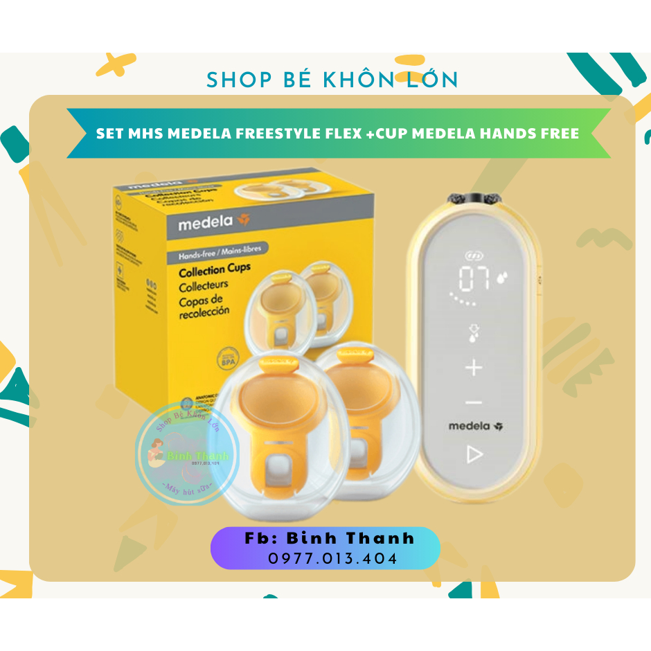 Tặng bình trữ Combo máy hút sữa Medela Freestyle Flex + Cup rảnh tay