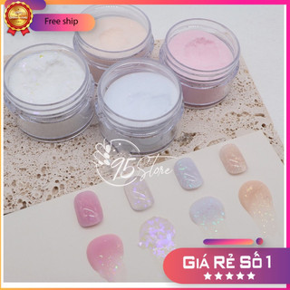 Bột nhũ đắp móng - set 4 hũ bột có nhũ đắp móng mịn dẻo