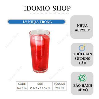 Ly Nhựa Acrylic Sinh Tố 295ml ( NO314)