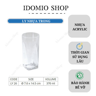 Ly Nhựa Vuông Cà Phê Trà Đá 370ml- LY26