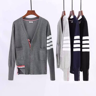 Áo Cardigan Thom Len Hoạ Tiết Bốn Sọc Nam Nữ Siêu Đẹp Hot 2023