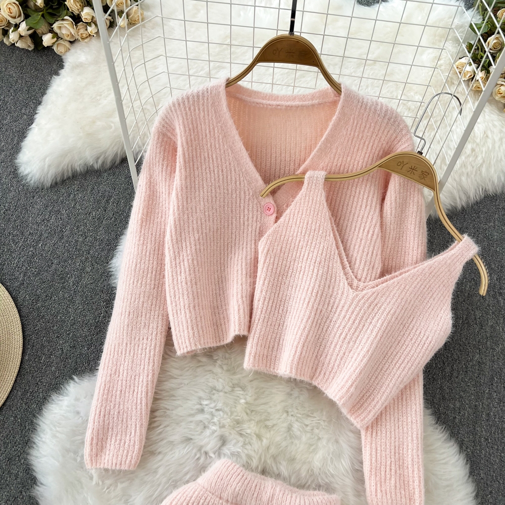 Set len 3 món kèm áo 2 dây năng động mùa thu đông