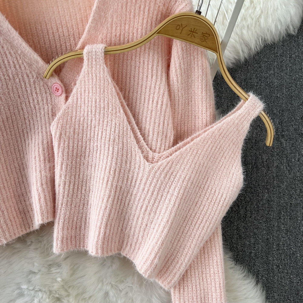 Set len 3 món kèm áo 2 dây năng động mùa thu đông