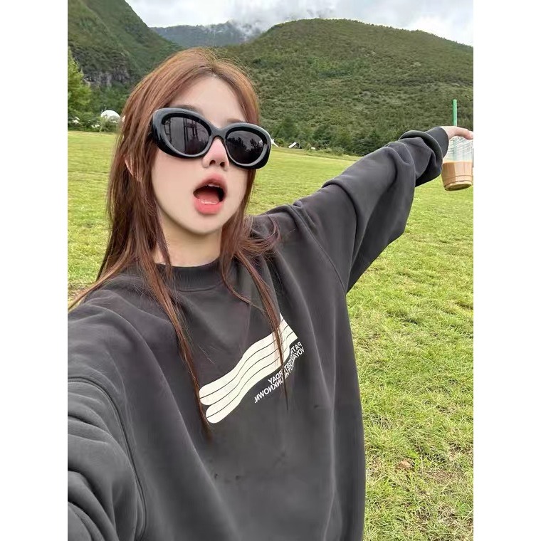 Áo Sweater Nam Nữ Trơn Form Rộng Nỉ Bông Cotton Unisex, Áo Khoác Hoodie Basic Tee Oversize Trend Đông 2023 - LineStroke