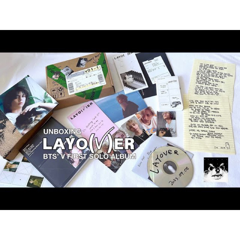 Album Taehyung Rỗng album full đồ trừ card Taehyung BTS Layover chính hãng full ver Taehyung