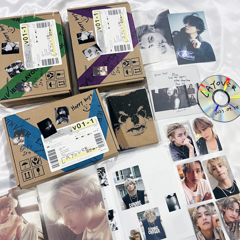 Album Taehyung Rỗng album full đồ trừ card Taehyung BTS Layover chính hãng full ver Taehyung