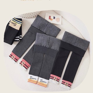 Quần dài lót lông cho bé gái gấu họa tiết _Sam_ Quân legging len tăm lót nỏ siêu dày dặn ấm áp mùa đông cho bé 3-12 tuổi