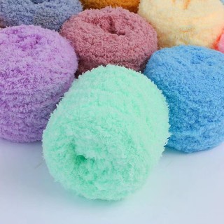Len bông xù cuộn to 100g sợi 4mm