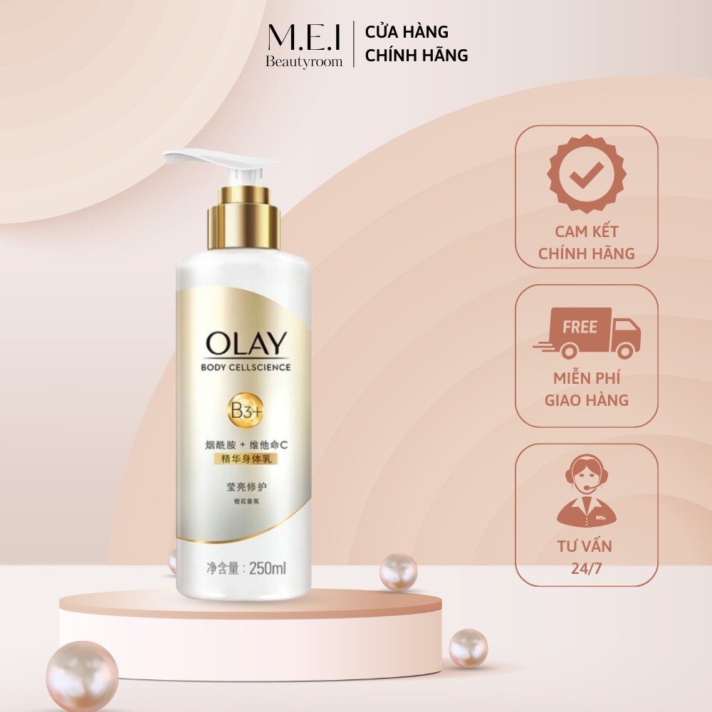 Kem dưỡng thể Olay Body Cellscience B3+Vitamin C/ Sữa dưỡng thế Olay body B3 dưỡng trắng toàn thân 250ml