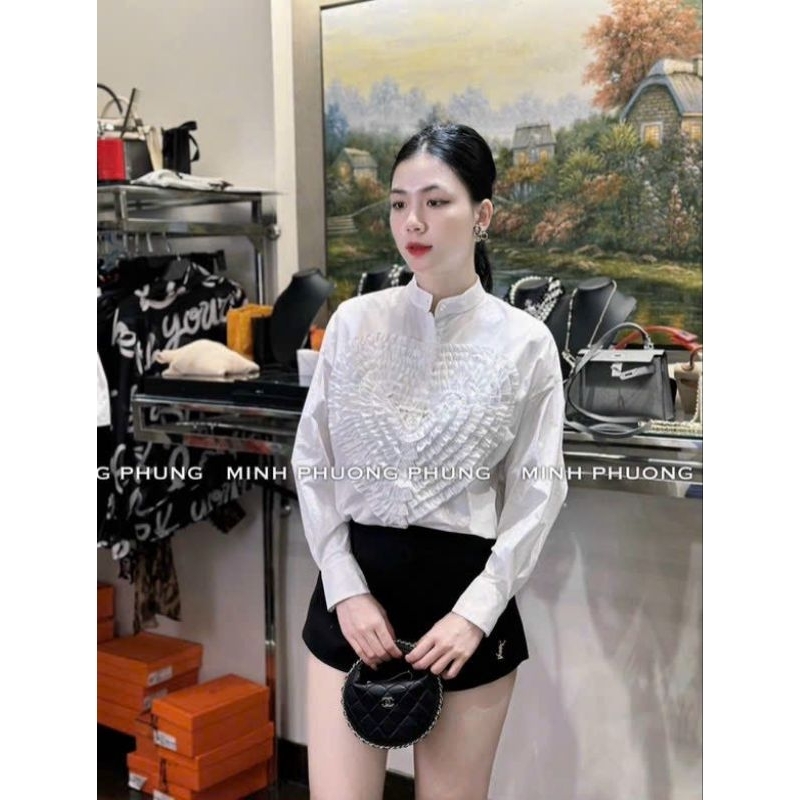 Quần sooc nhung tag cài hàng QC