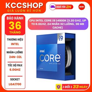 CPU Intel Core i9 14900K (3.20 Ghz, up to 6.0GHz, 24 Nhân 32 Luồng, 36 MB Cache) - Bảo Hành 36 Tháng
