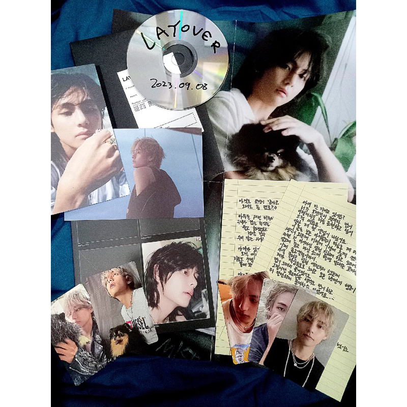 Album Taehyung Rỗng album full đồ trừ card Taehyung BTS Layover chính hãng full ver Taehyung