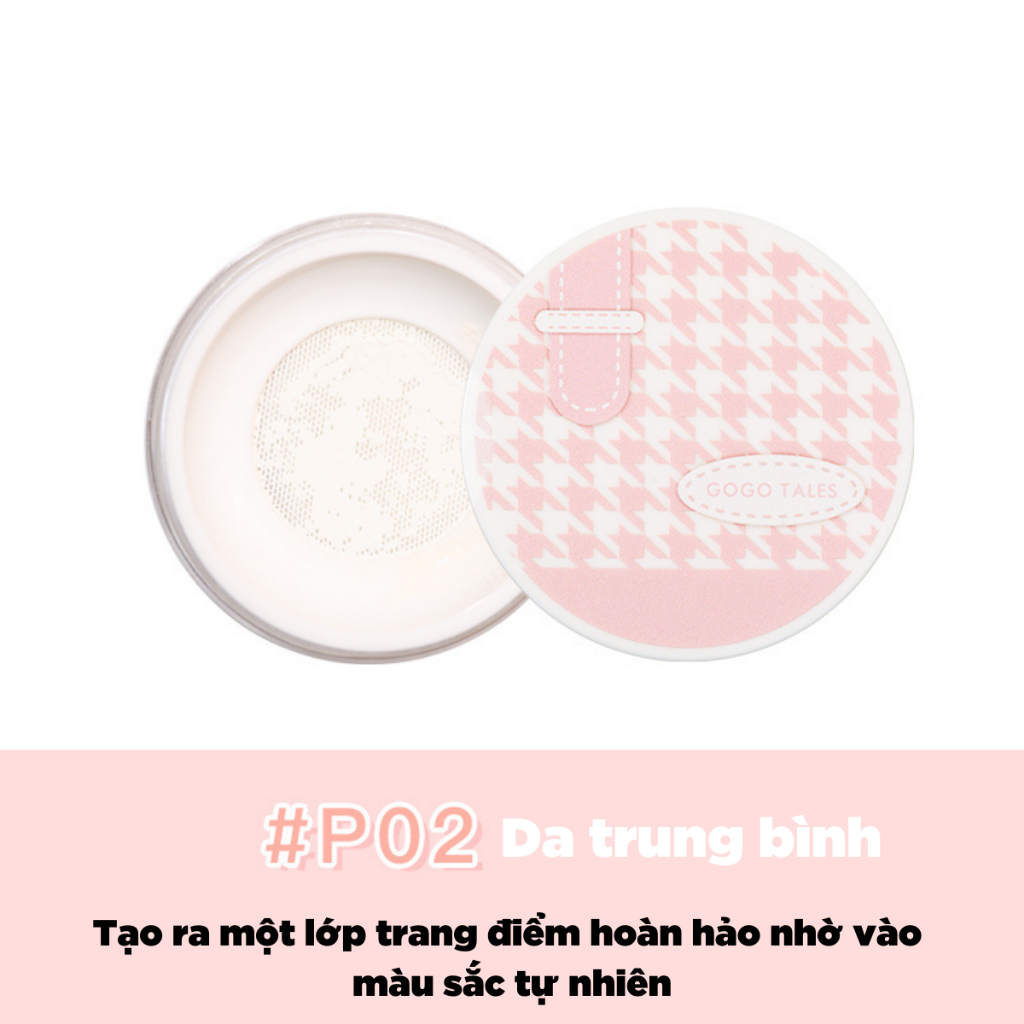 Phấn phủ bột kiềm dầu GOGO TALES Mist Light And Transparent Loose Powder Oil Control Makeup Air Gogotales GT370