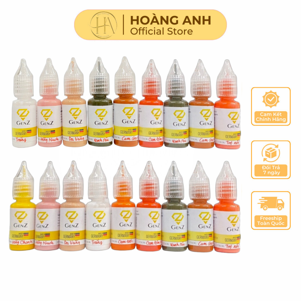 Mực GenZ xử lí thâm môi xử lí trổ xanh trổ đỏ chân mày size nhỏ