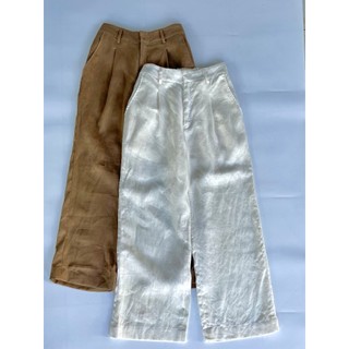 ĐẶT MAY - Quần tây ống suôn linen tưng premium washed Mé Hè