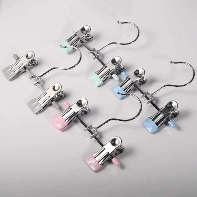 Móc kẹp đôi đa năng, móc treo đôi tất, đôi gang tay, đôi ủng chất liệu thép không gỉ